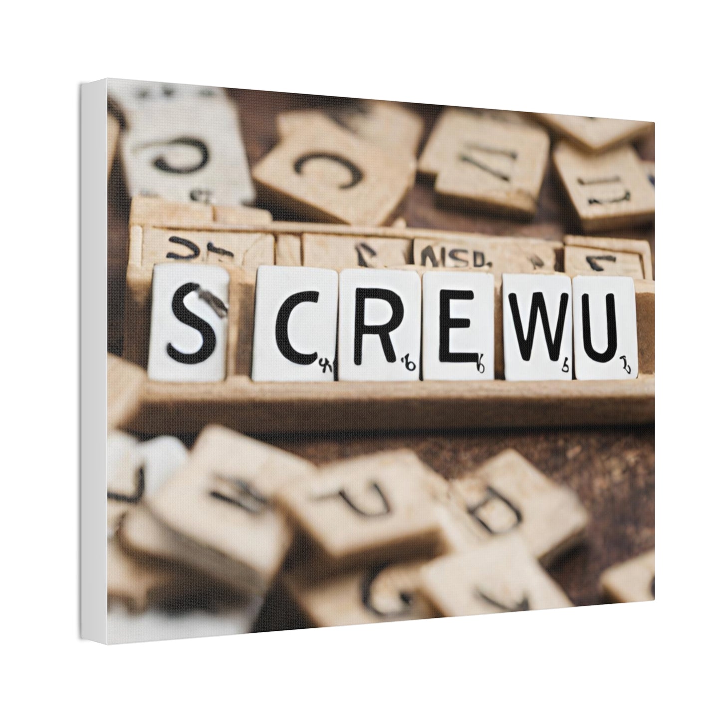 Screw U | Funny Canvas Art | Wall Art | Wall Decor | Office Art | Canvas Stretched, 1.5''