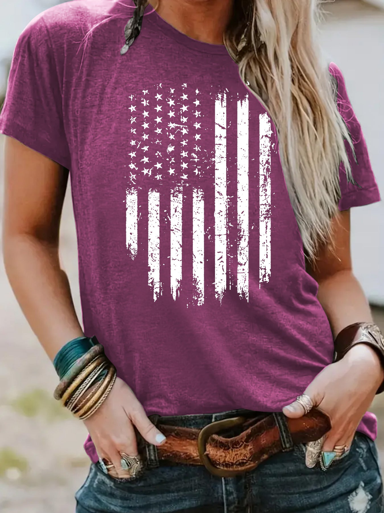 T-shirt  flag print Patriot Shirt