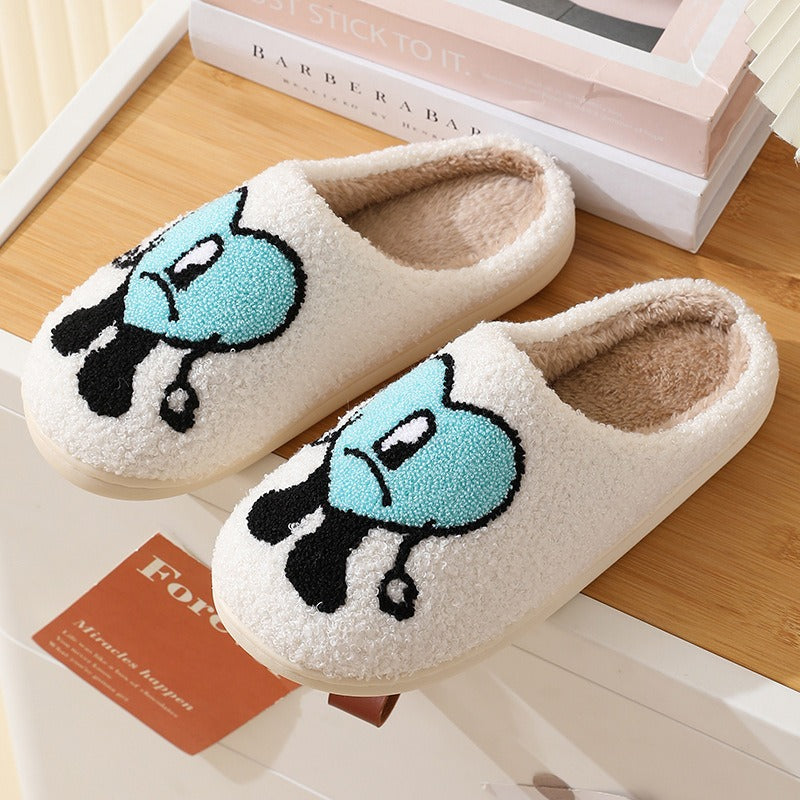 Valentine Slippers | Cotton slippers for women in winter,  anti slip, Mr. Mao slippers for men, couple cartoon warmth