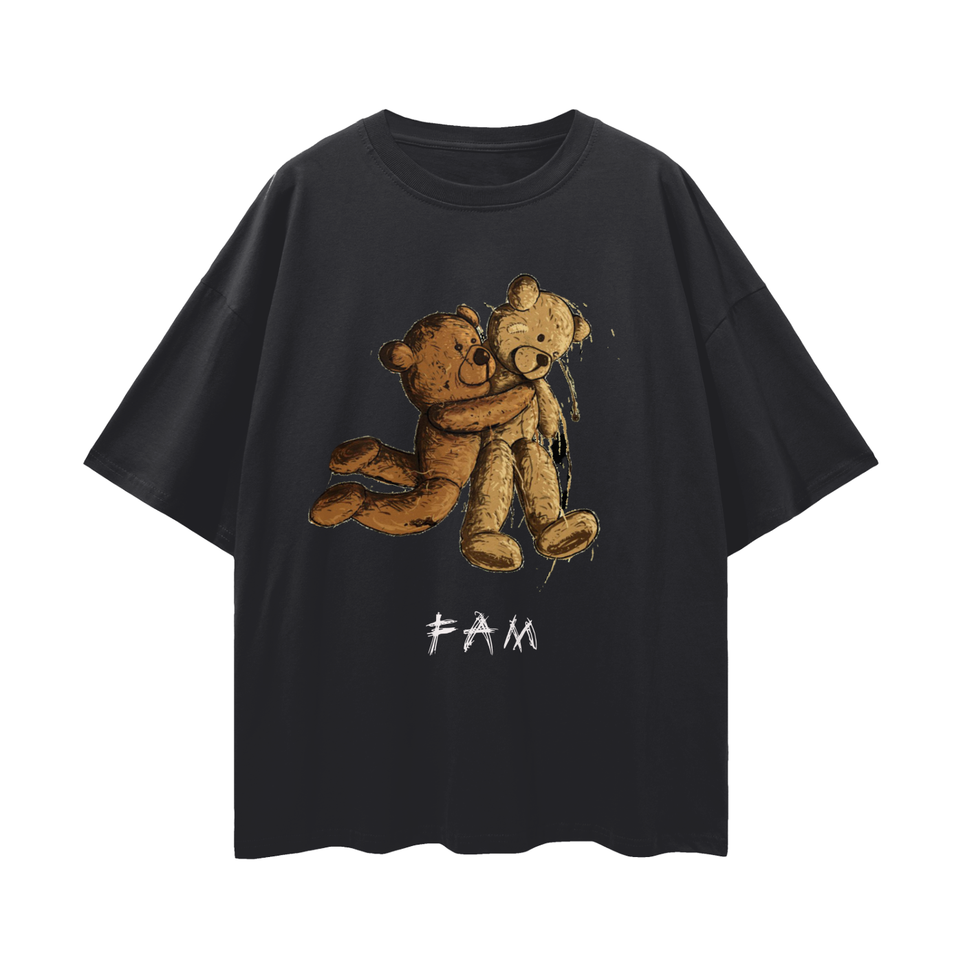 FAM / Day Ones / Squad / Loyalty / Ride or Die Oversize Deep Drop Shoulder Shirt – Unisex Loose Fit Cotton Oversize Deep Drop Shoulder Tee