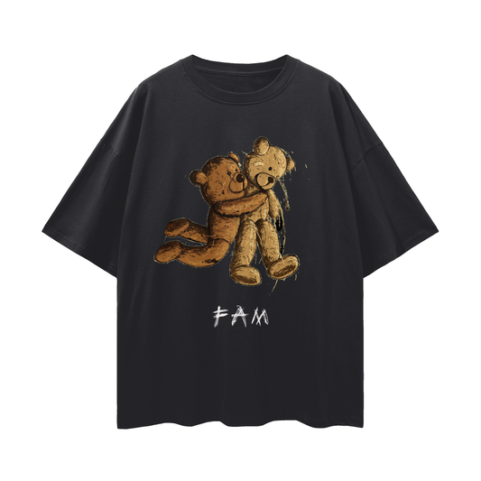 FAM / Day Ones / Squad / Loyalty / Ride or Die Oversize Deep Drop Shoulder Shirt – Unisex Loose Fit Cotton Oversize Deep Drop Shoulder Tee