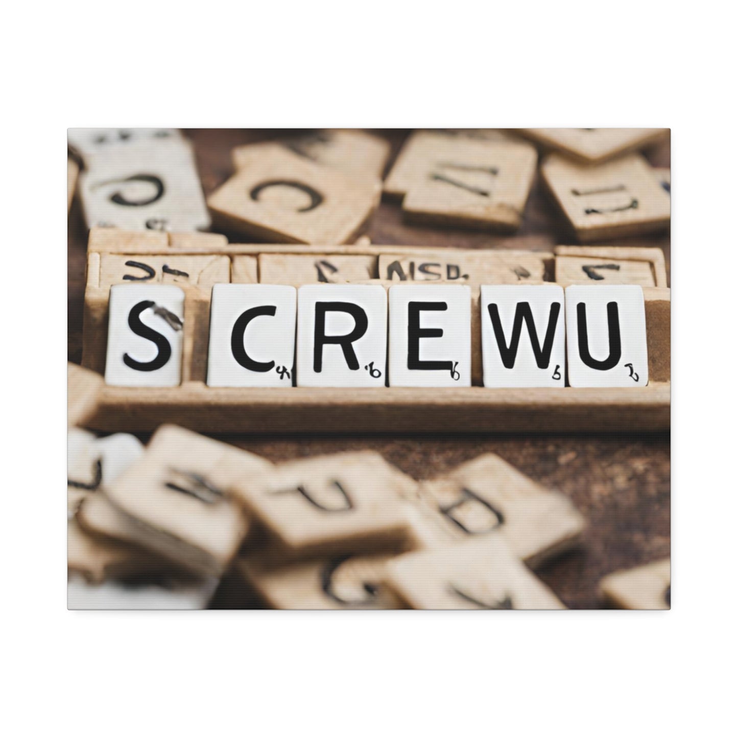 Screw U | Funny Canvas Art | Wall Art | Wall Decor | Office Art | Canvas Stretched, 1.5''