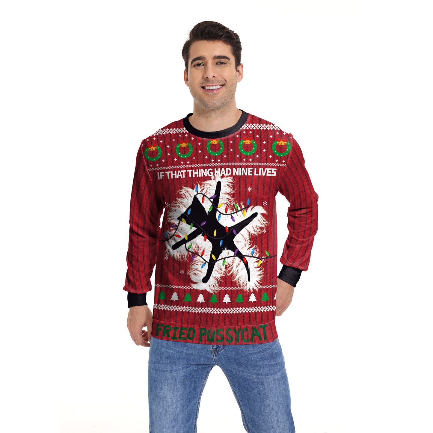 Ugly Sweater For Christmas Party Holiday Party Sweater reindeer round neck hoodie