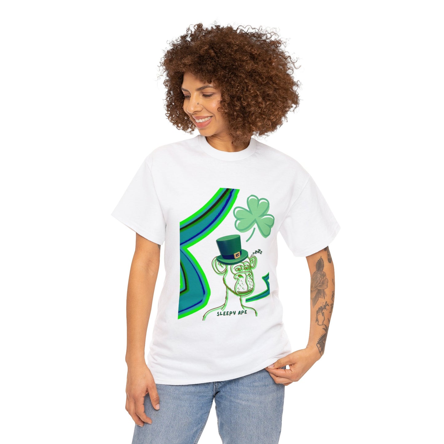 St Patrick's Sleepy Ape Shirt, St Patrick's Day Shirt, Lucky Shirt, Shirt for Spring, Gift for St Patty