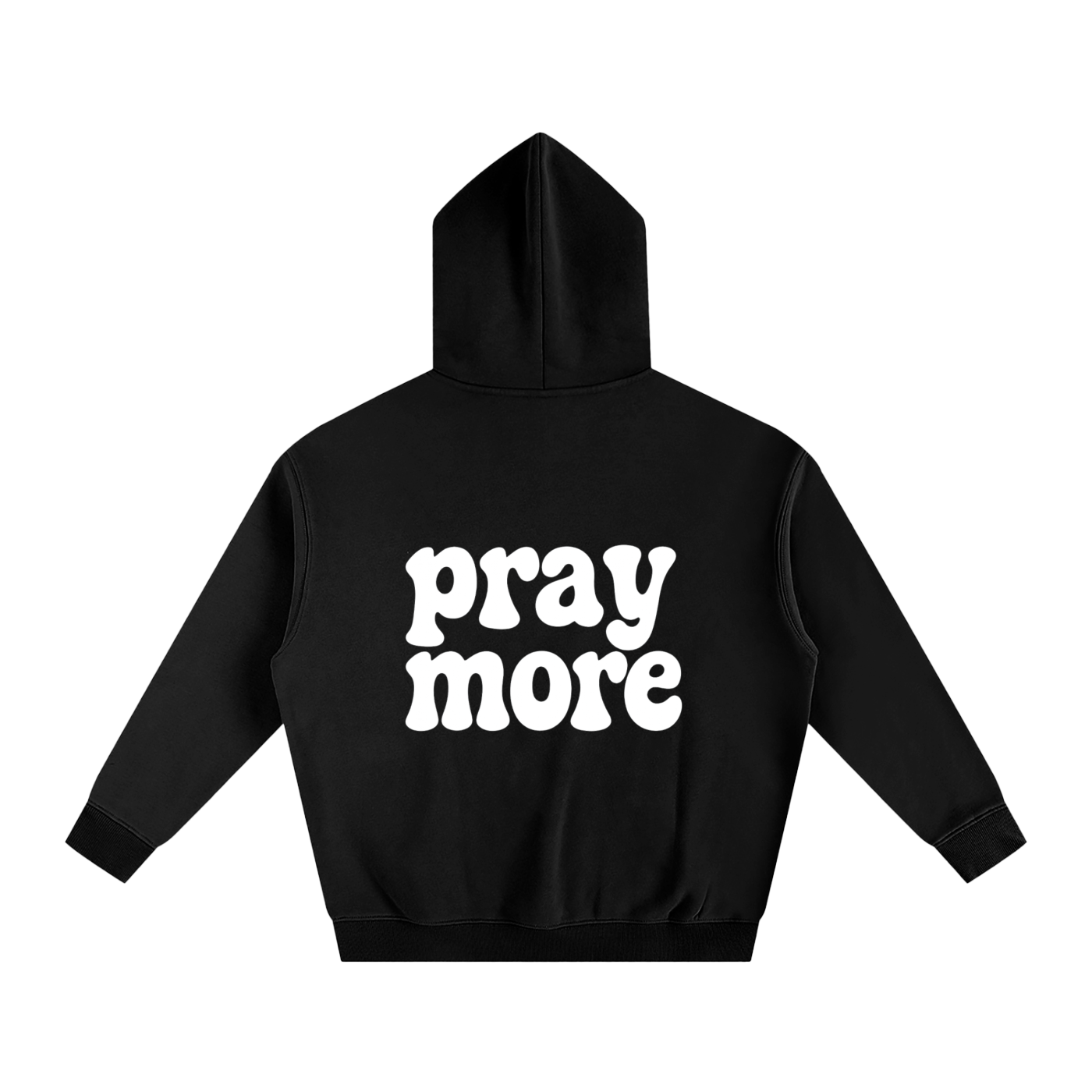 Be Childlike Pray More Faith Based Oversize Adult Fleeced Hoodie