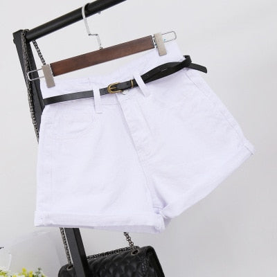 Classico High Waist Women Jeans Denim Shorts Pockets Casual Short Jeans Cotton Slim Feminine Clothing Shorts | High Waist Denim Shorts for Women – Casual Slim Fit Jean Shorts with Pockets
