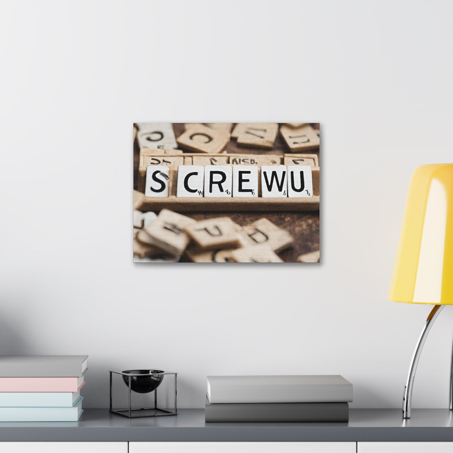 Screw U | Funny Canvas Art | Wall Art | Wall Decor | Office Art | Canvas Stretched, 1.5''