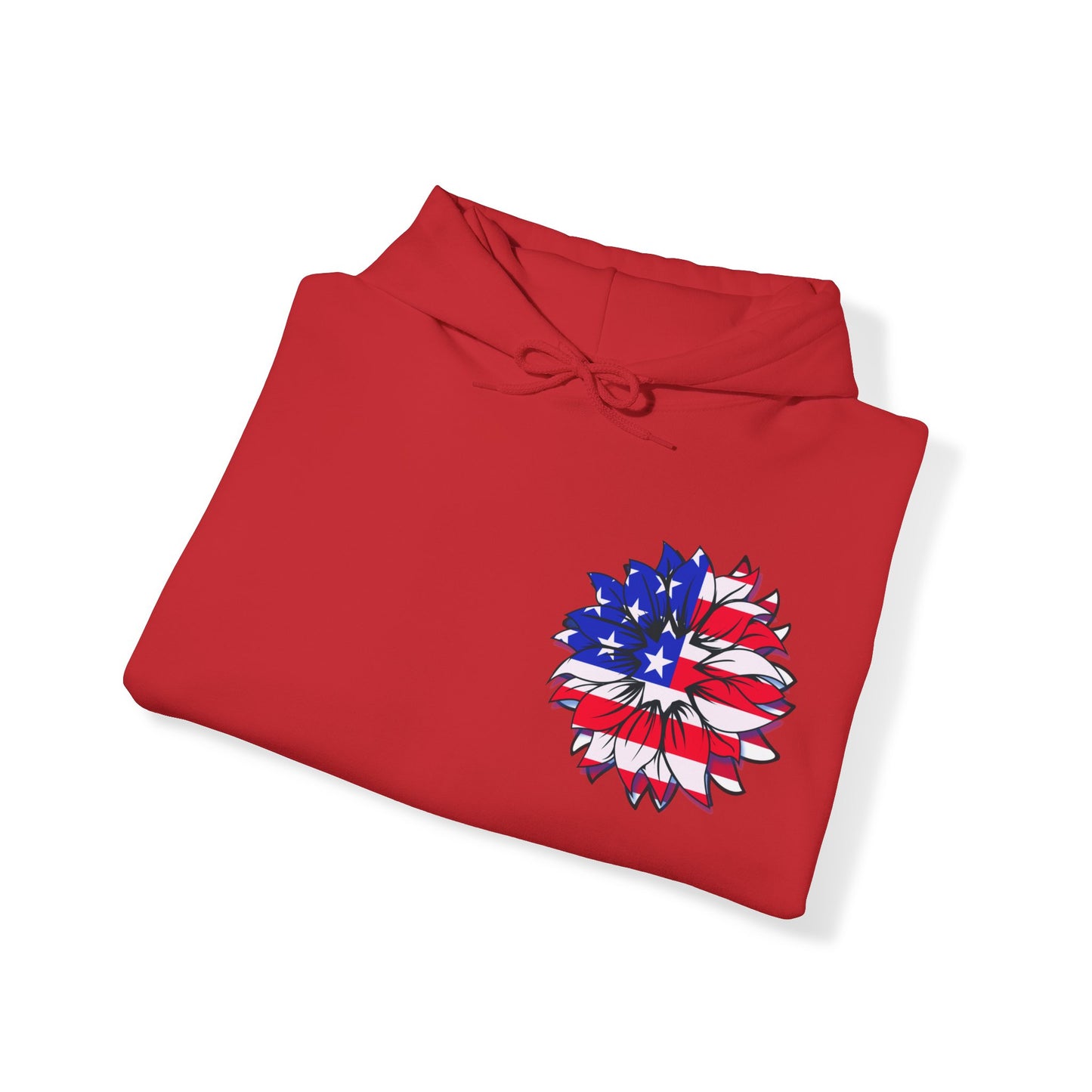 SUNFLOWER US FLAG hoodie, Hoodie for patriots, Gift for American Pride