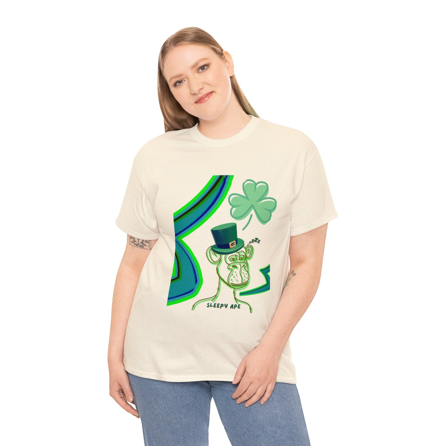 St Patrick's Sleepy Ape Shirt, St Patrick's Day Shirt, Lucky Shirt, Shirt for Spring, Gift for St Patty