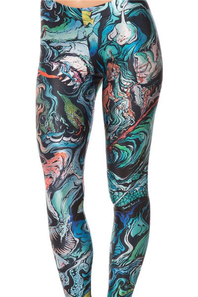 Mermaid Tights | Merman Print  Meggings | Under the Sea Leggings | Meggings Leggings
