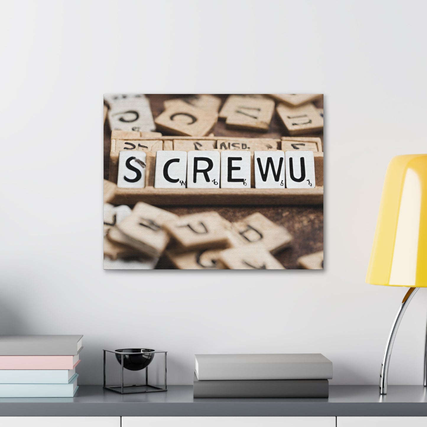 Screw U | Funny Canvas Art | Wall Art | Wall Decor | Office Art | Canvas Stretched, 1.5''