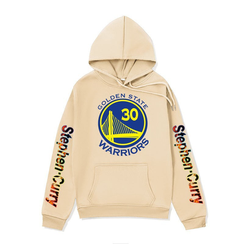 Men's NBA Golden State Warriors Basketball Sweatshirt Stephen Curry Printed Hoodie Loose Fit