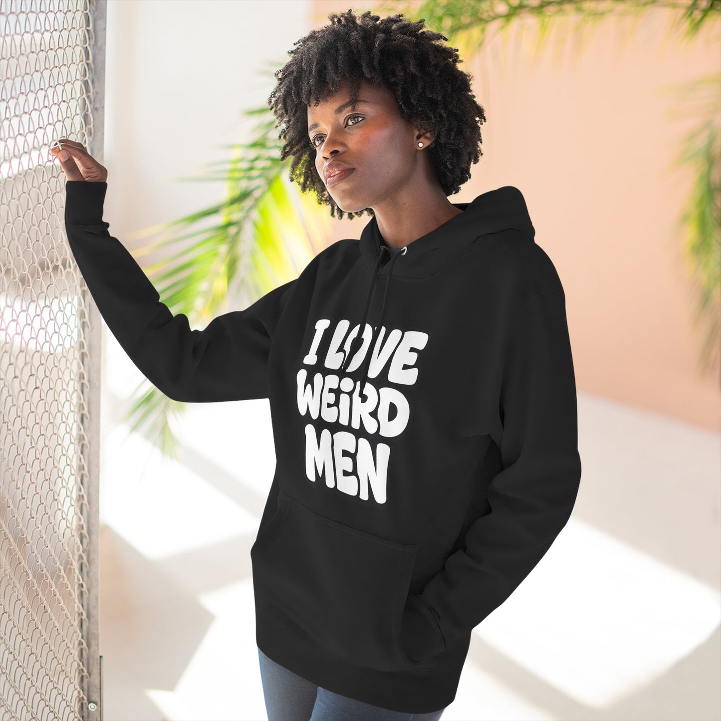 I Love Weird Men Hoodie – Funny Marriage Quote Hoodie, Cozy Three-Panel Fleece Pullover 
I Love Weird Men I Married One Hoodie — Three-Panel Fleece