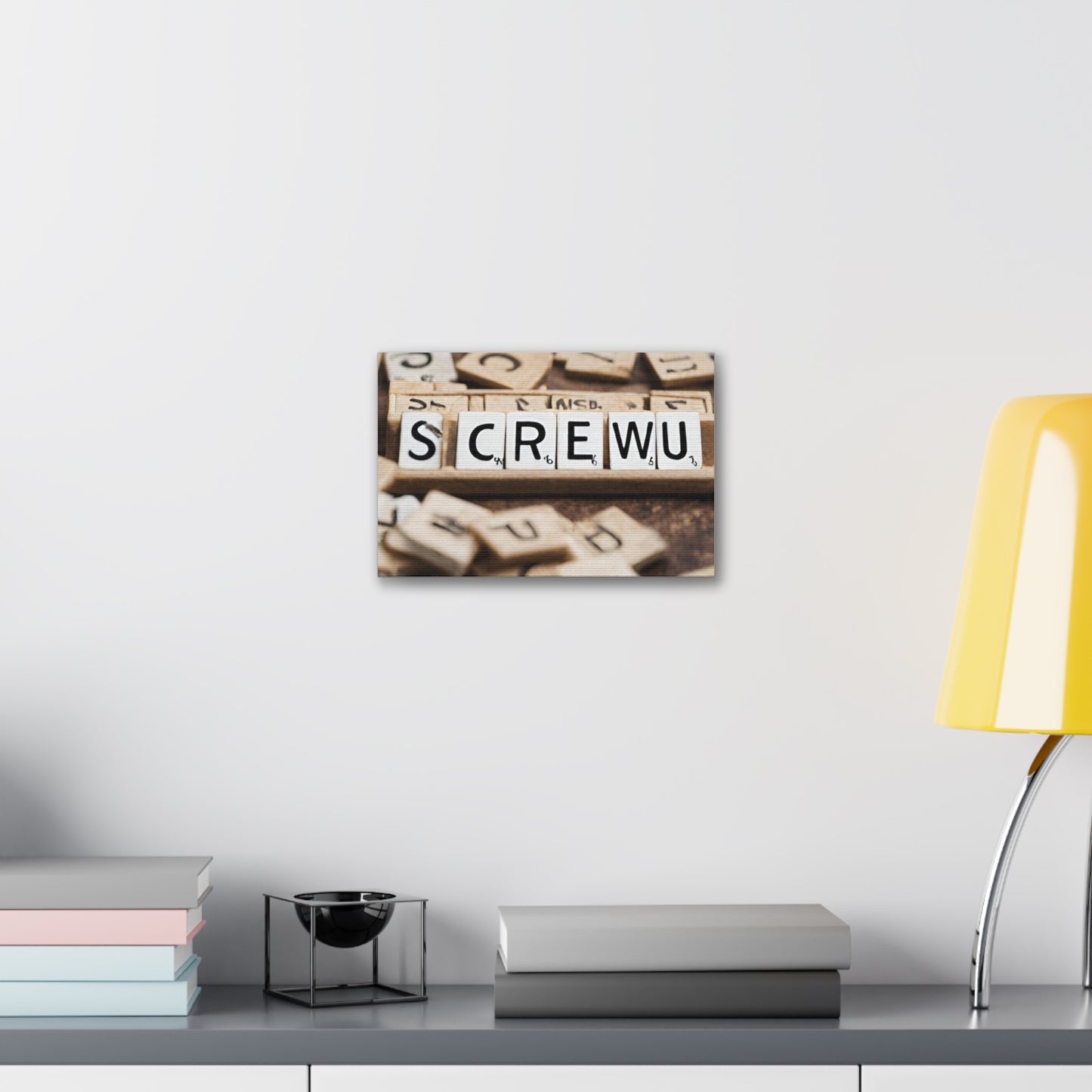 Screw U | Funny Canvas Art | Wall Art | Wall Decor | Office Art | Canvas Stretched, 1.5''