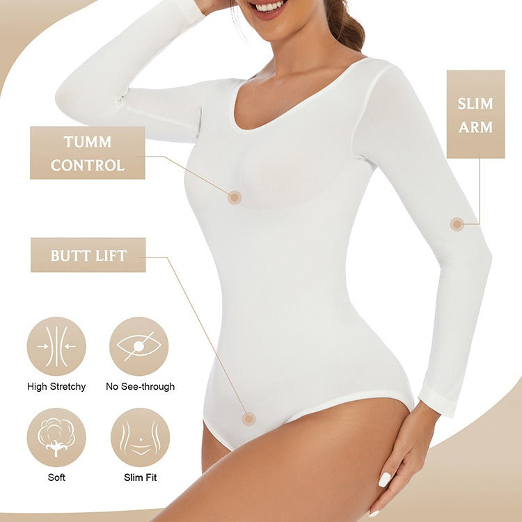 The Megan Body Suit | Bodysuit Body Hugging Body Lifting Body Shaping Women's Bodysuit Long Sleeve Body Slimming Cloth Body Shaping