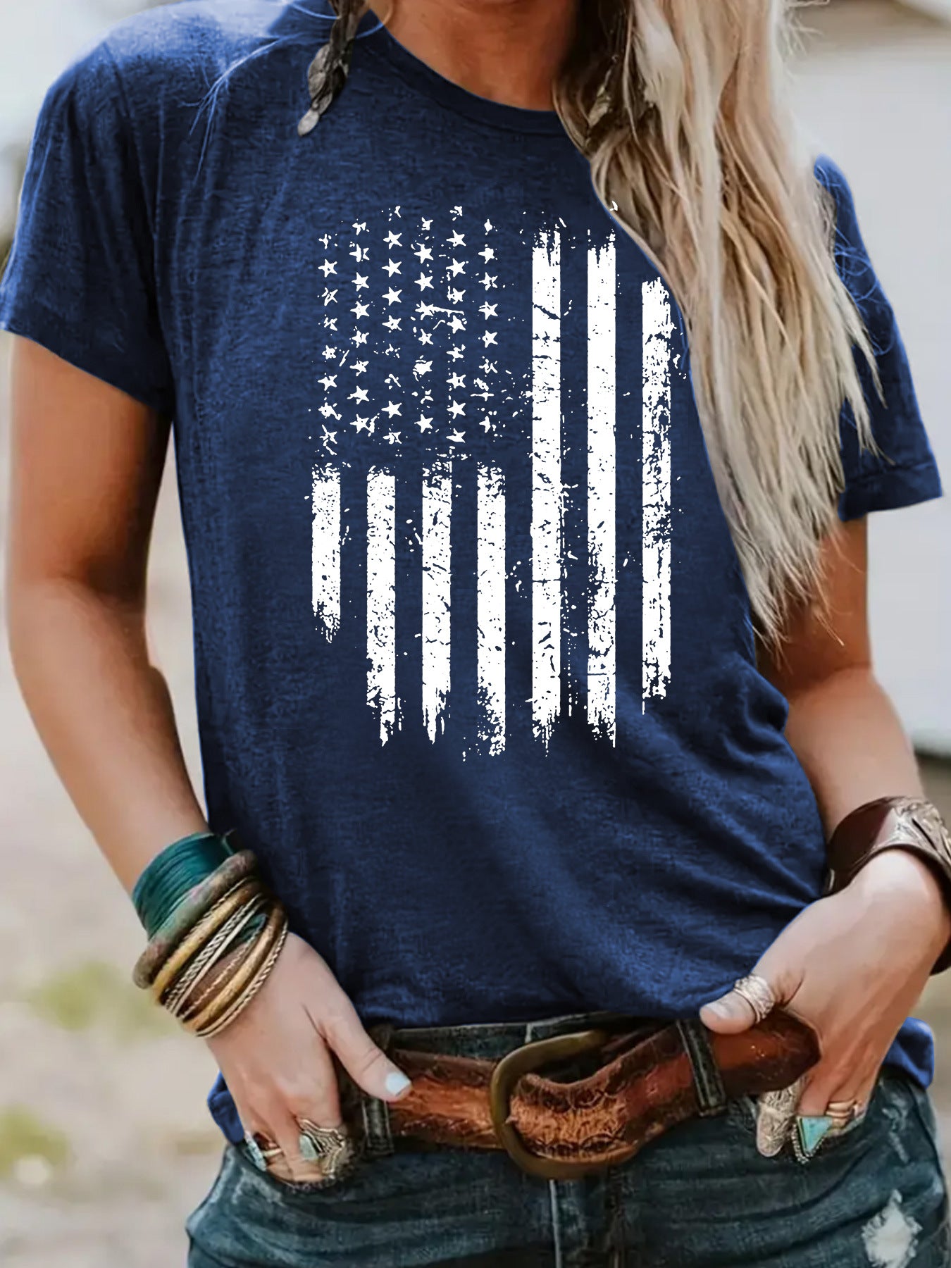 T-shirt  flag print Patriot Shirt