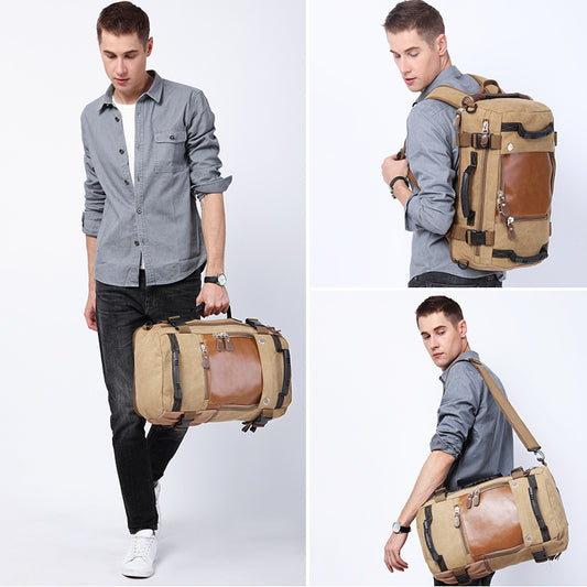 Rucksack Retro Casual Large Capacity Men's Backpack Multifunctional Travel Backpack