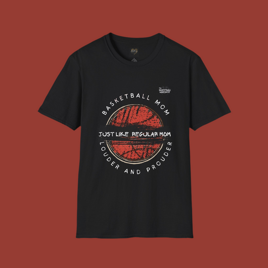 Basketball Mom Louder Prouder Basketball Warehouse Unisex Softstyle T-Shirt - Sporty and Stylish Cotton Tee for Fans