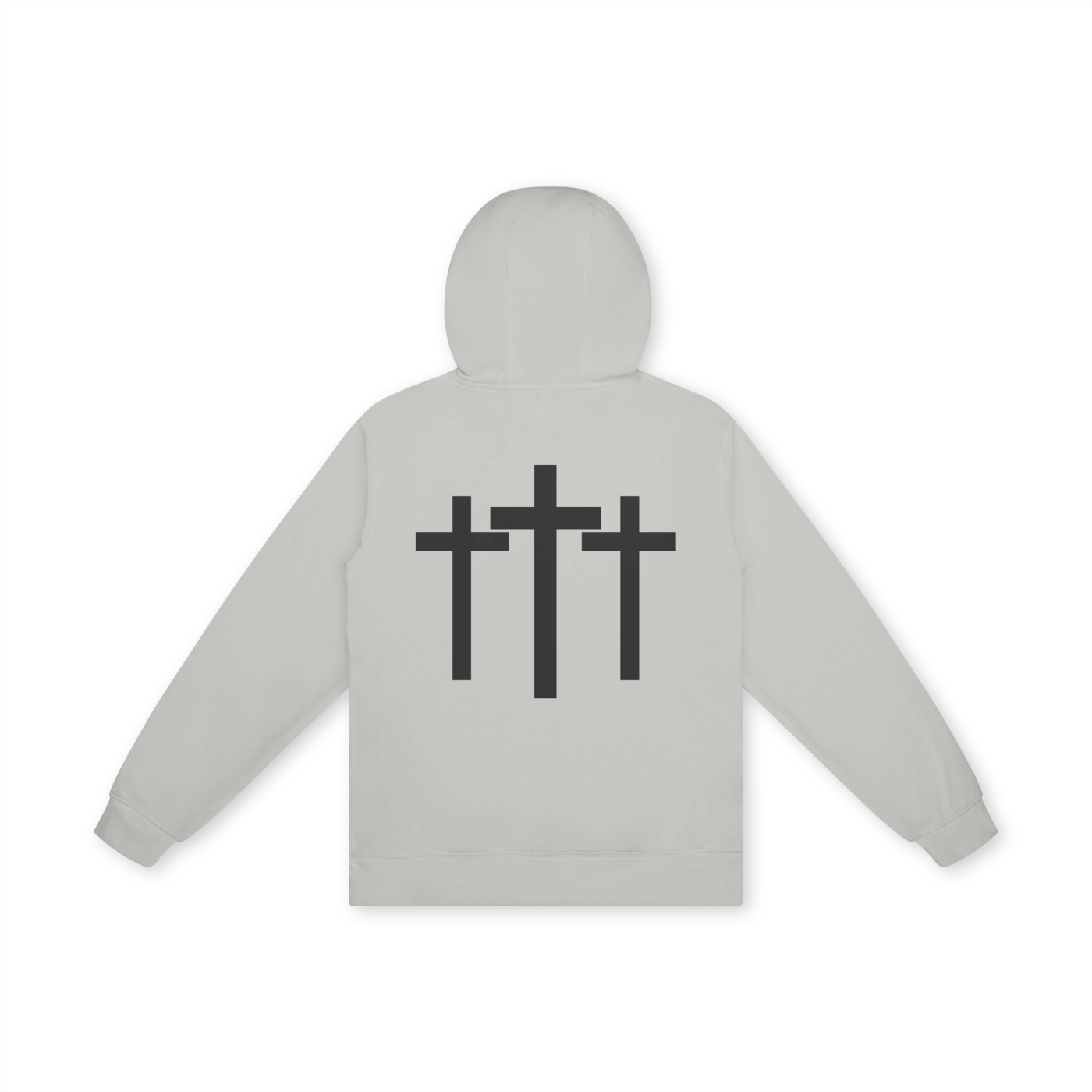Three Cross Prayer Hands Triple Cross Prayer Hands Faith-Based Unisex Basic 100% Cotton Hoodie Christian Apparel