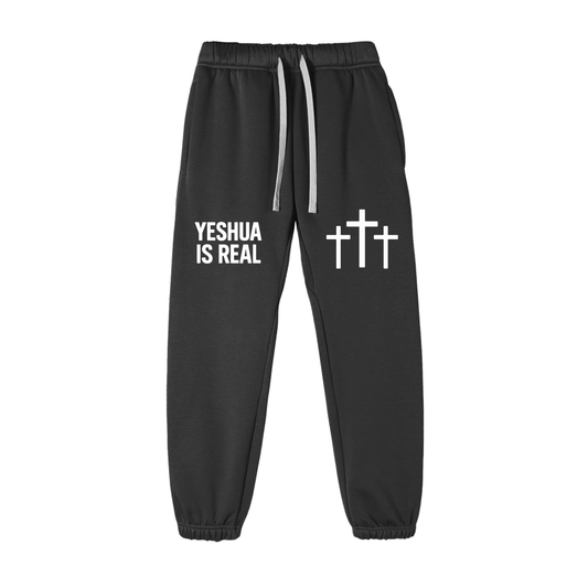 Yeshua is Real Chosen Faith Based Christian Apparel Essential Fleece Sweatpants
