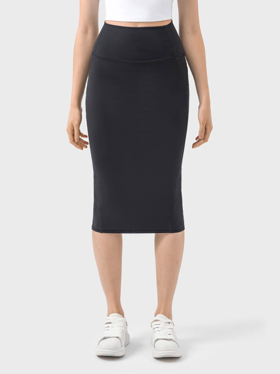 Sonya Slit Wrap Active Skirt | Work Skirt | Casual Comfortable Skirt | Pencil Skirt