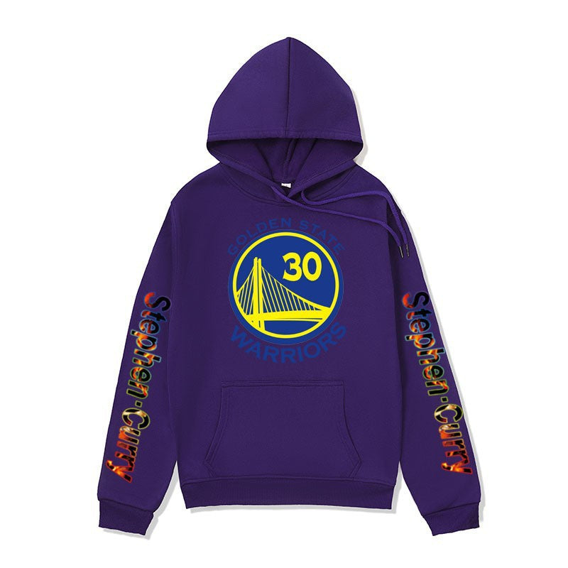 Men's NBA Golden State Warriors Basketball Sweatshirt Stephen Curry Printed Hoodie Loose Fit
