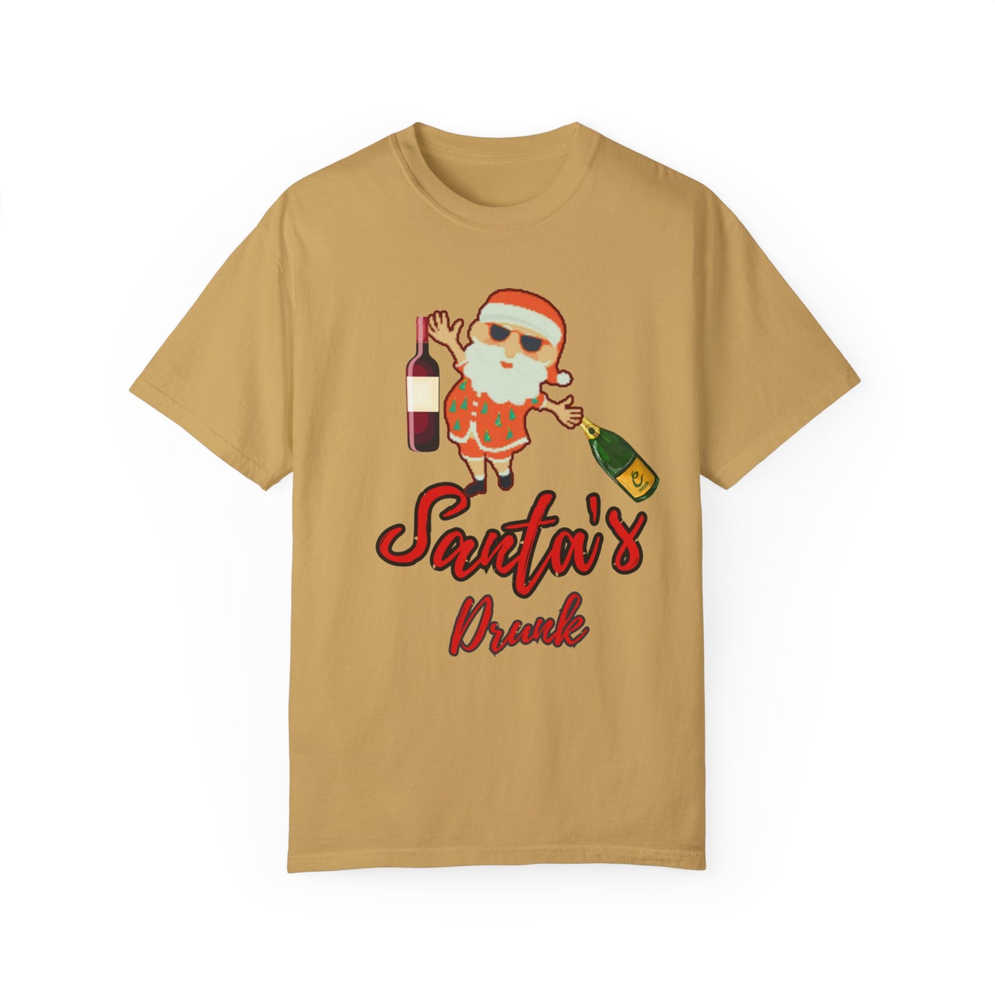 Santas Drunk, Christmas Shirt, Santa Shirt, Holiday Shirt, Funny Christmas, Funny Holiday, Unisex Garment-Dyed T-shirt