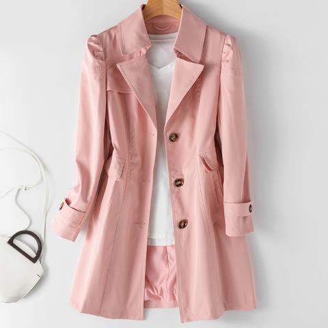 Autumn trench coat for women, slim fit Trendy TikTok viral  jacket, spring and autumn oversized versatile top for women