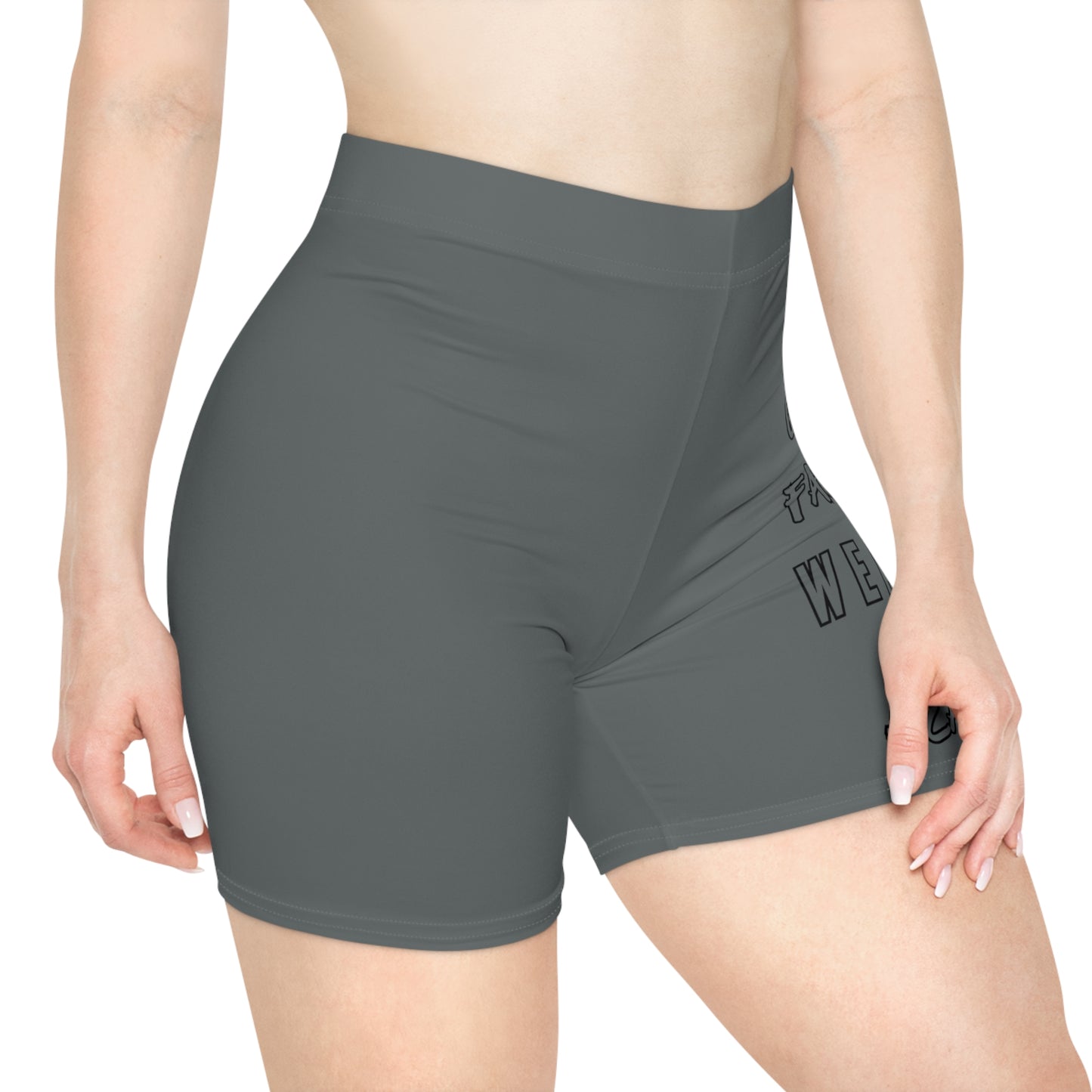 Mighty Lifestyle God Family Wealth Health | Women's Biker Shorts (AOP)