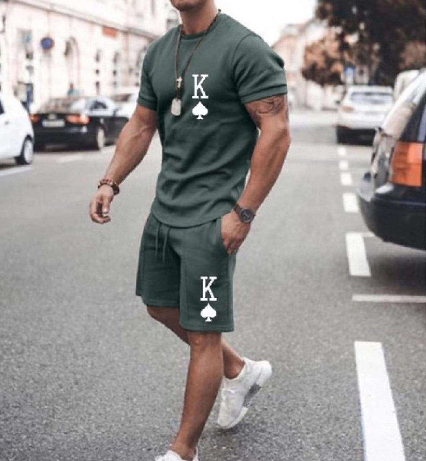 Trendy and Bougie King Biz | Scientific Physics Formula T-shirt Set 3D Printed Short Sleeve Shorts Set Loose Top