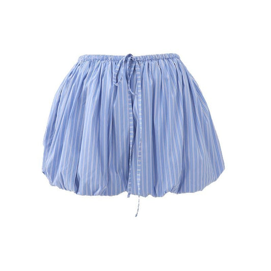 Welby Women's Striped Bubble Pants Summer Hot Pants Spicy Girl Casual Puffy Beach Lantern Shorts