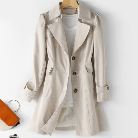 Autumn trench coat for women, slim fit Trendy TikTok viral  jacket, spring and autumn oversized versatile top for women