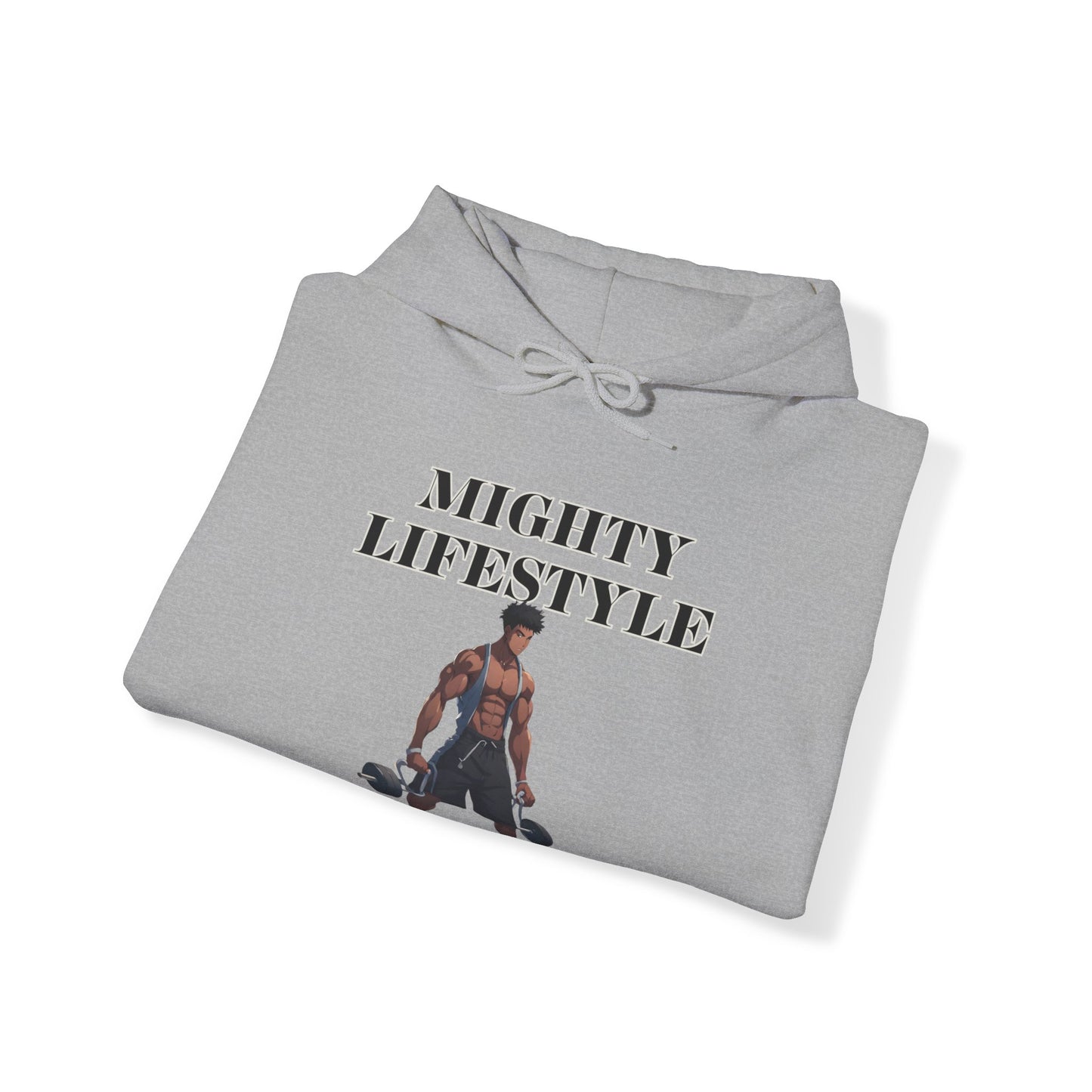 Weight Lifting, Gym Anime, Mighty Lifestyle Baller Unisex Hoodie, Heavy Blend™ Hooded Sweatshirt