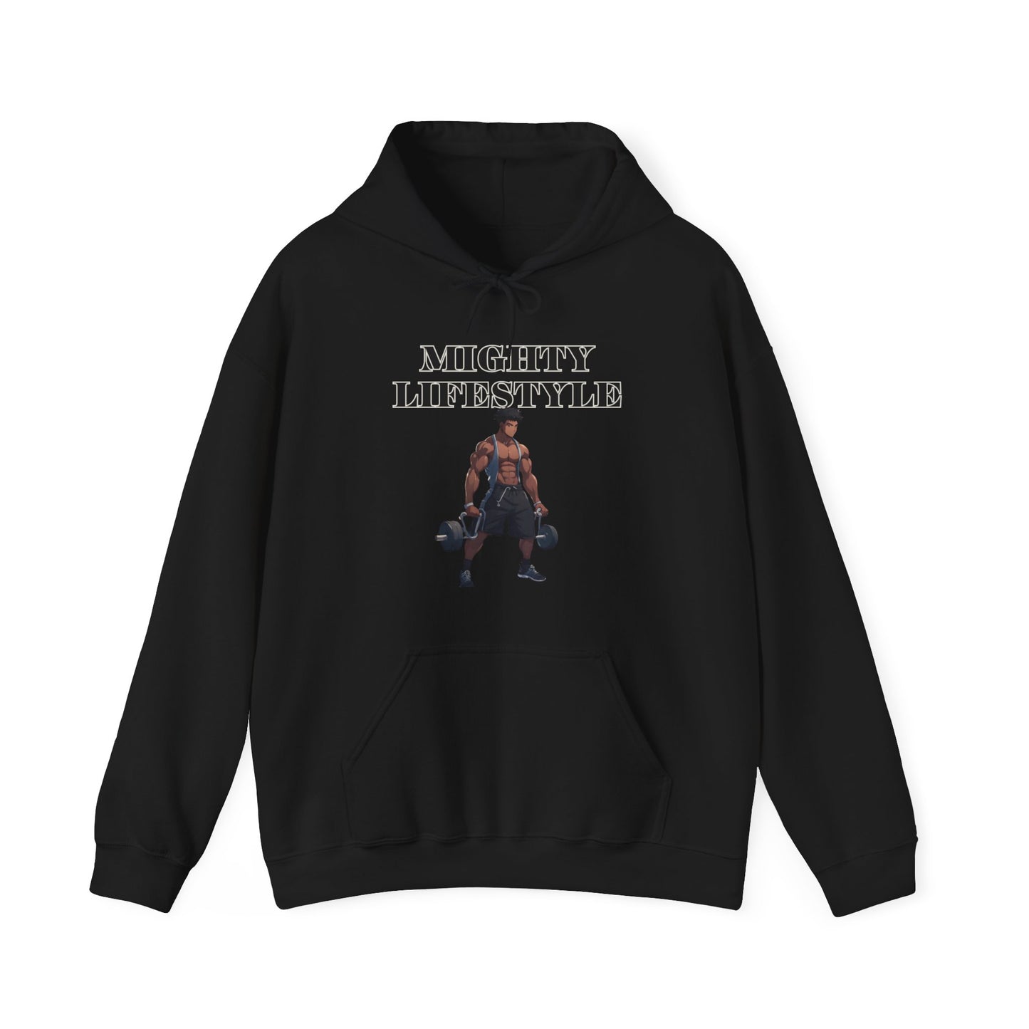 Weight Lifting, Gym Anime, Mighty Lifestyle Baller Unisex Hoodie, Heavy Blend™ Hooded Sweatshirt