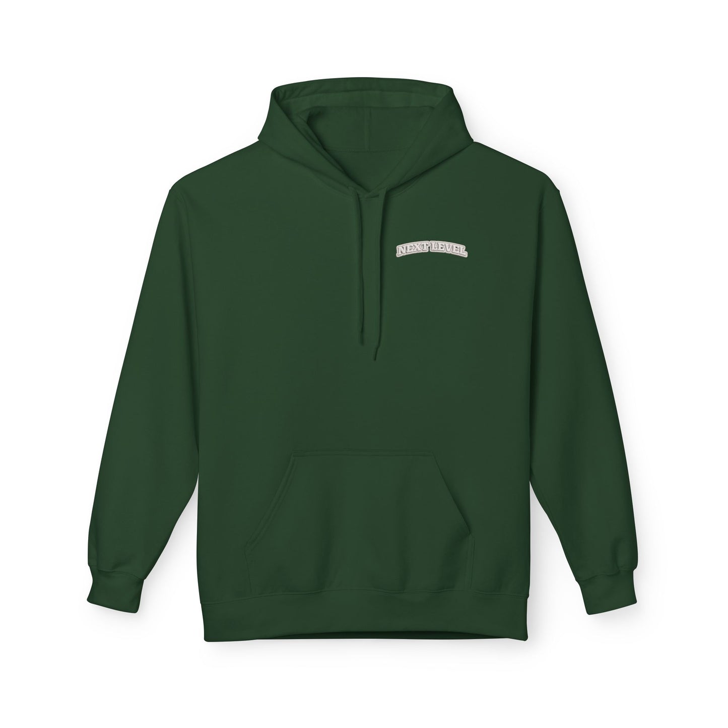 Majestic Vertical Text Hoodie — Minimal White Graphic Pullover Christian Hoodie Godly Hoodie Sports Hoodie Mighty Lifestyle Hoodie