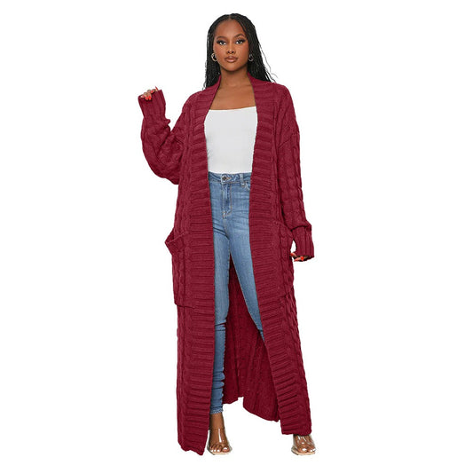 Casual Knit Long Sweater Cardigan Women