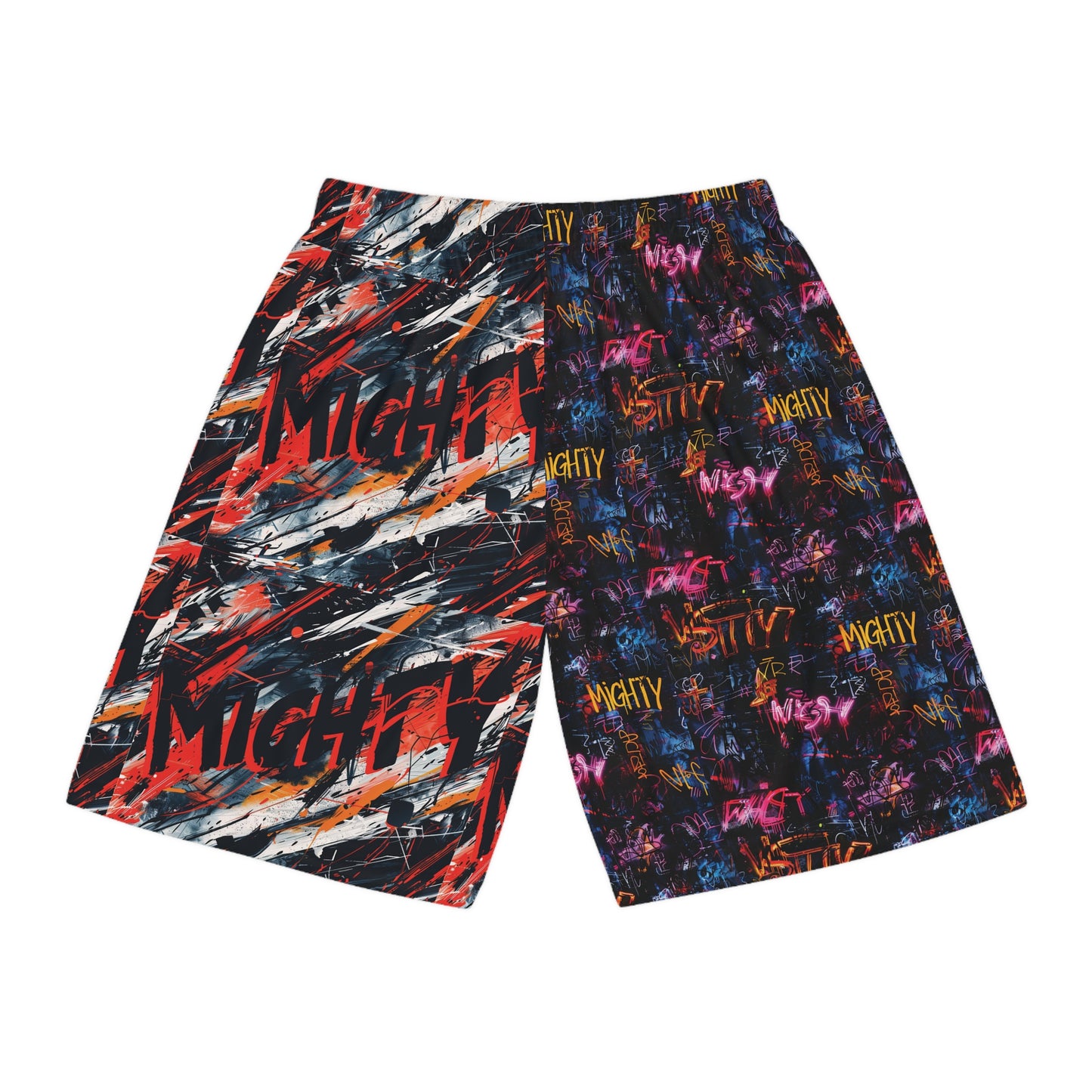 Underdog Graffiti Basketball Shorts – Buckets Only Streetball Athletic Shorts for AAU, Travel Ball & Summer League | Lightweight Performance Shorts for Gym Runs & Blacktop Games