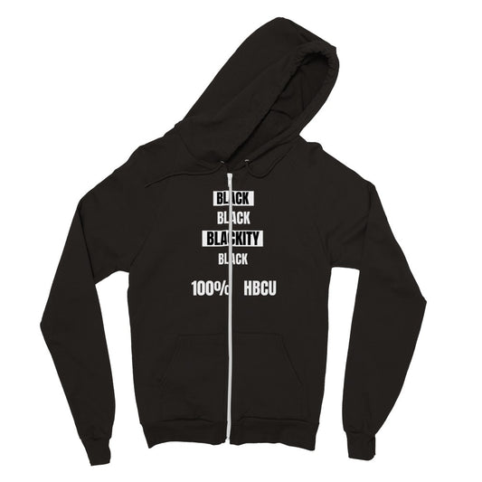 HBCU Blackity Black Classic Unisex Zip Hoodie