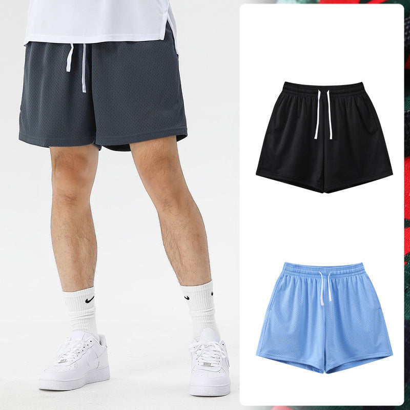 Mighty Lifestyle Athletic Short Shorts |Short Shorts Mens Over Knee Sports Pants Summer Training Fitness Two Layer Mesh Breathable Basketball Pants