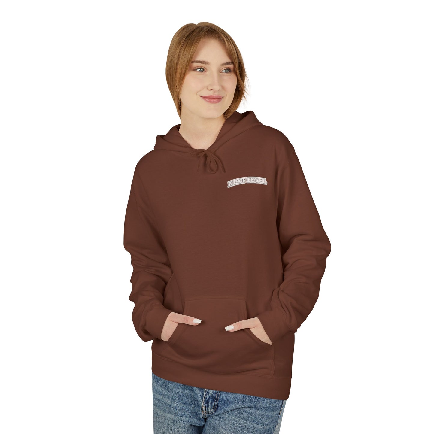 Majestic Vertical Text Hoodie — Minimal White Graphic Pullover Christian Hoodie Godly Hoodie Sports Hoodie Mighty Lifestyle Hoodie