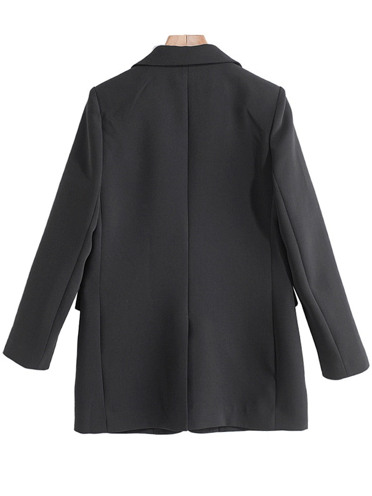 Fashion Women's Blazer Colorful Buttons Notched Collar Long Sleeve Loose Camel Suit Jackets Female Autumn Women’s Work Blazer Business Blazer