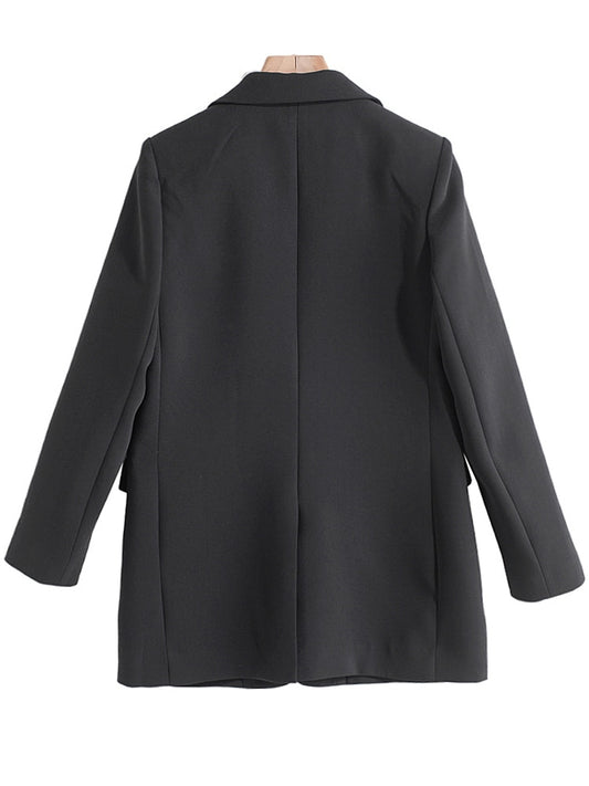 Fashion Women's Blazer Colorful Buttons Notched Collar Long Sleeve Loose Camel Suit Jackets Female Autumn Women’s Work Blazer Business Blazer