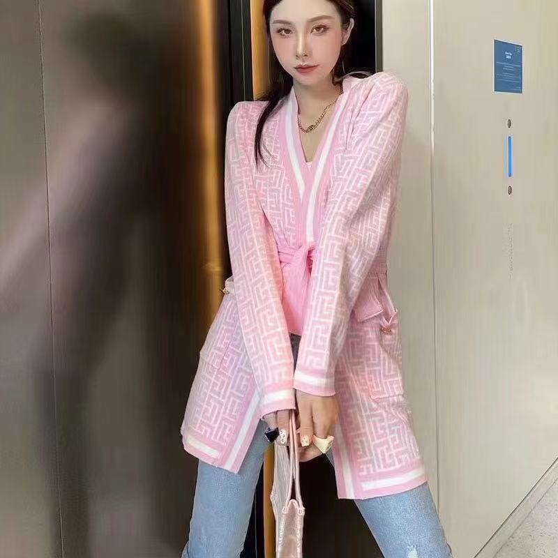 Vivian Russe Rules Vintage Elegant Sweater Cardigan Women Lace Up High Street Long Sleeve Top Knitted Outwear Coats Traf Clothes Pull Femme Autumn