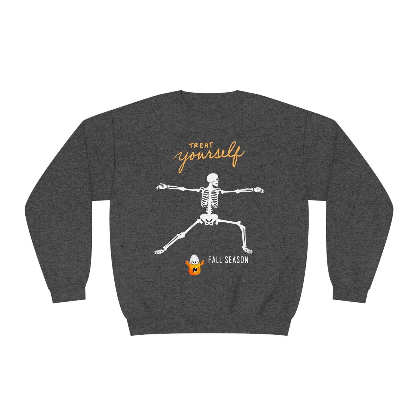 Treat Yourself Fall Sweater, Halloween Sweatshirt, Fall Season, Spooky Sweater, Scary Sweater, Unisex NuBlend® Crewneck Sweatshirt