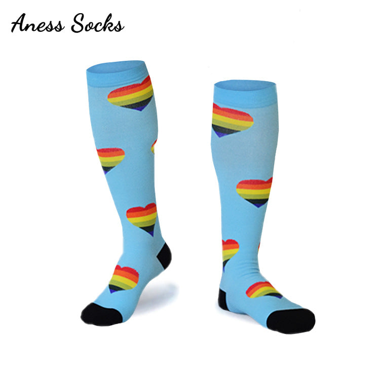 Healthy Calf Compression Socks for Men & Women – Breathable Nylon Silk Stovepipe Sports Socks for Running, Cycling, and Everyday Support