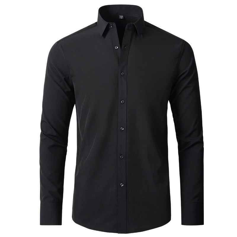 Top Omega Shirt | Stretch Iron Free Men's Long Sleeve Shirt Mercerized Vertical Sense European Men's Shirt