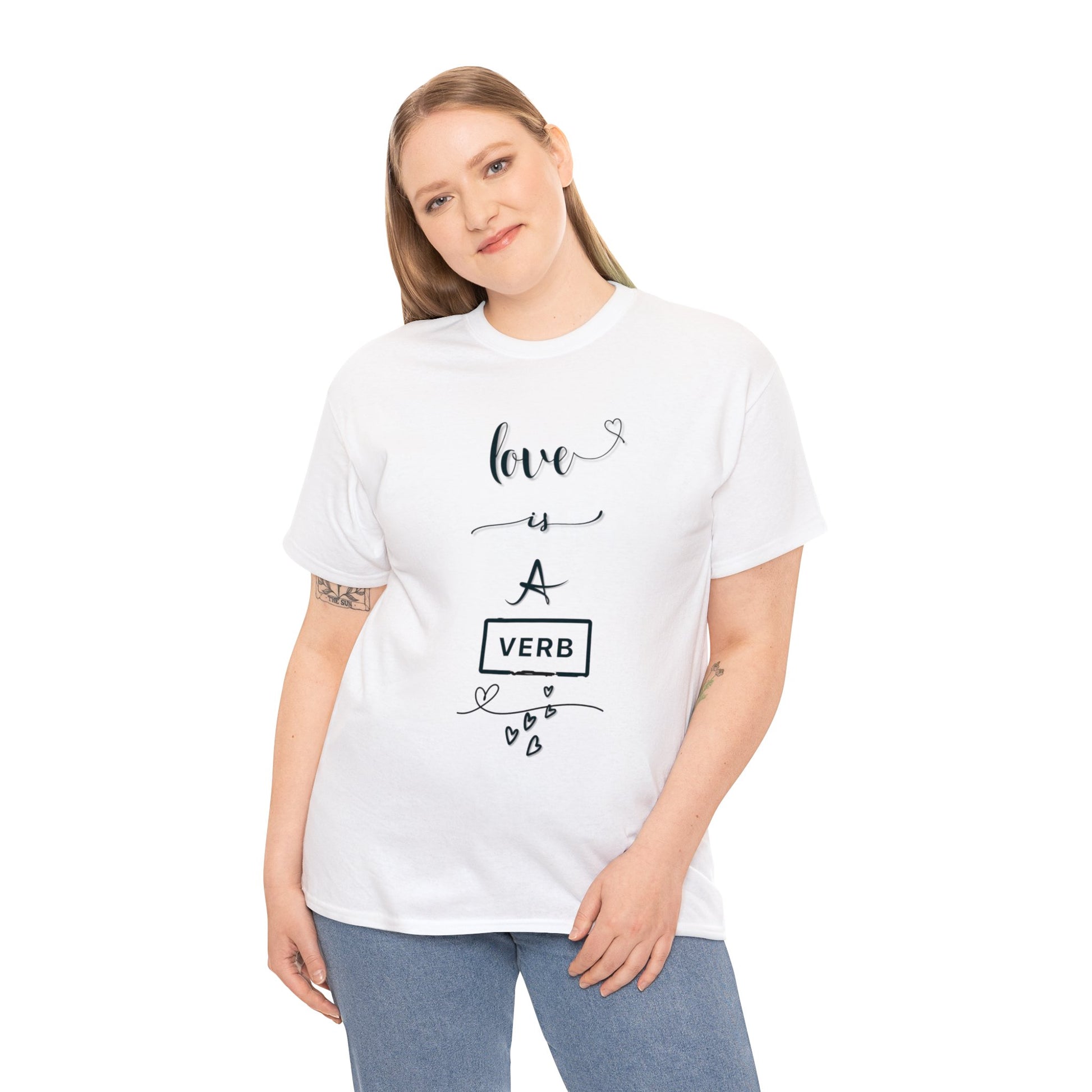 Love is a Verb Shirt, Shirt for Love, Shirt for Valentine, Gift for woman, Gift for teen - Mighty Lifestyle