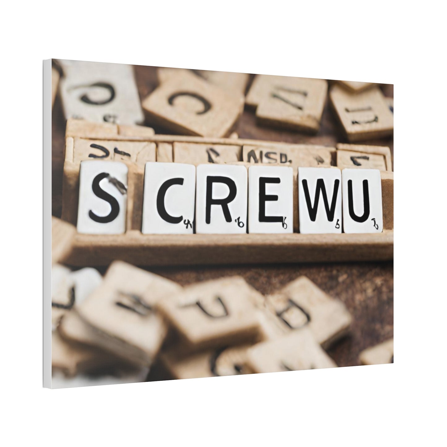 Screw U | Funny Canvas Art | Wall Art | Wall Decor | Office Art | Canvas Stretched, 1.5''