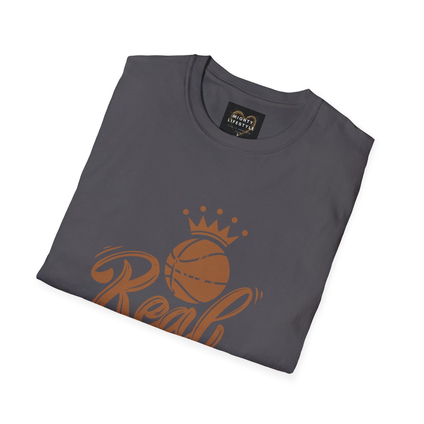 Real King | Basketball Shirt | Men’s Basketball King Shirt | Sports Shirt | Baller Shirt | Mighty Lifestyle |  Softstyle T-Shirt