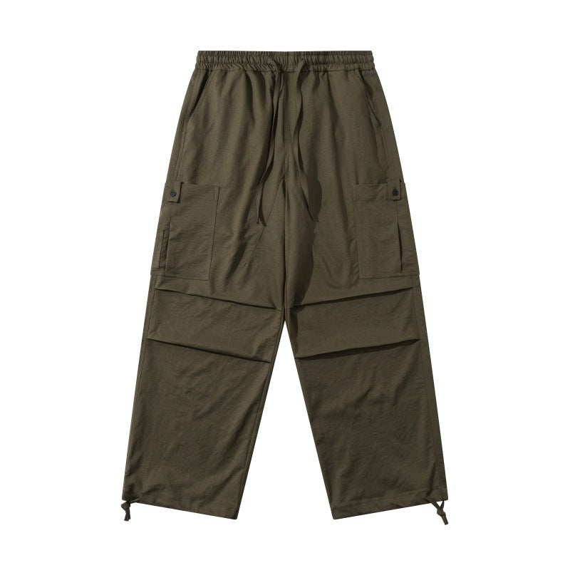 Multi-Pocket Cargo Pants Men  Loose Cuffed Paratrooper Pants